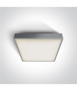 Grey 2xE27 plafo light, ABS body and PC diffuser, IP65 rate, ideal for indoorand outdoor application.