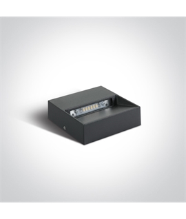 Anthracite 4W LED wall light, IP54, ideal for both indoor and outdoorinstallation.