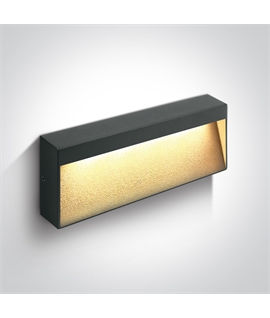 Anthracite 7W LED wall light, IP54, ideal for both indoor and outdoorinstallation.