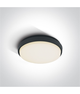 Anthracite 20W LED slim plafo, IP54, ideal for both indoor and outdoorinstallation.