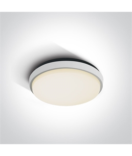 White 20W LED slim plafo, IP54, ideal for both indoor and outdoorinstallation.