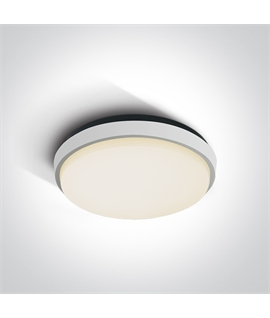 White 30W LED slim plafo, IP54, ideal for both indoor and outdoorinstallation.