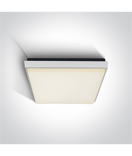 White 30W LED slim plafo, IP54, ideal for both indoor and outdoorinstallation.