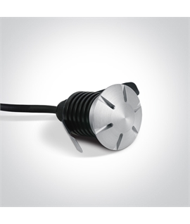 Aluminium 1W LED inground, IP67, aluminium, for path illumination.