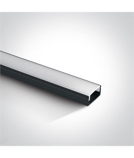 2m Slim Surface aluminium profile with PC opal diffuser.