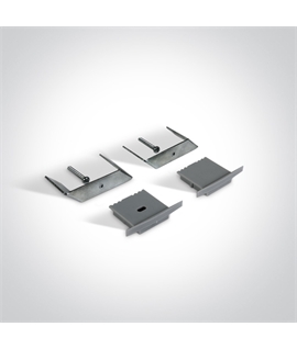 Aluminium 2m Recessed aluminium profile with PC opal diffuser.