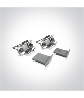 Aluminium 2m Recessed aluminium profile with PC opal diffuser.