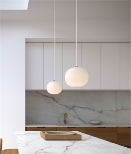 20cm Globe Light Pendant with Gold & Brass Details - Open at Bottom