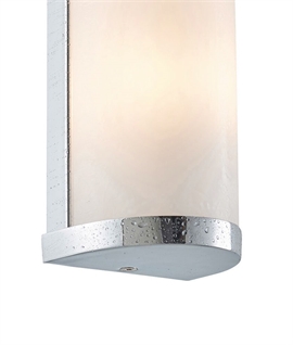 Opal Glass Half Cylinder Bathroom Wall Light - IP44
