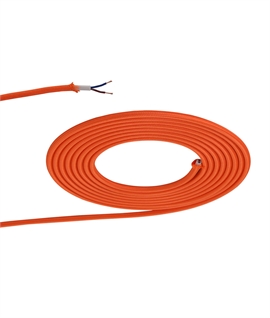 1m Orange Braided 2-Core 0.75mm Electrical Cable