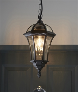 Victorian Style Chain Suspended Curved Exterior Lantern