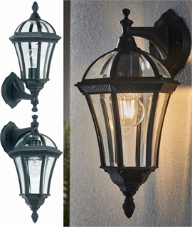 Traditional Die-Cast Curved Wall Lantern - Uplight or Downlight