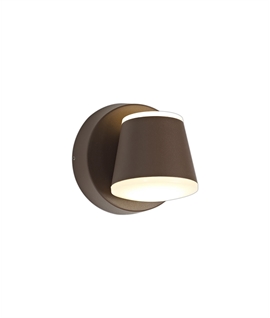 Oscar Wall Lamp, 2 x 6W LED, 3000K, 590lm, IP54, Dark Brown, 3yrs Warranty