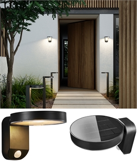 Lithium-ion Solar Powered Wall Light with Movement Sensor