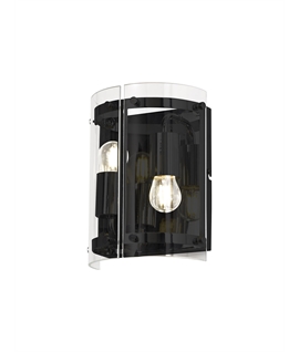 Panis Wall Light, 2 Light E27, Matt Black