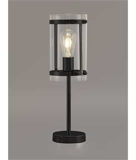 Panis Table Lamp, 1 Light E27, Matt Black