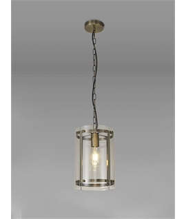 Panis Pendant, 1 Light E27, Antique Brass