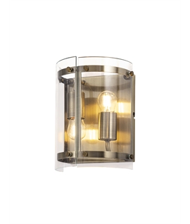 Panis Wall Light, 2 Light E27, Antique Brass