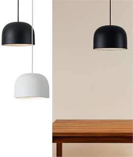 Scandi-Style Dome Pendant in 4 Colours - 22cm Diameter