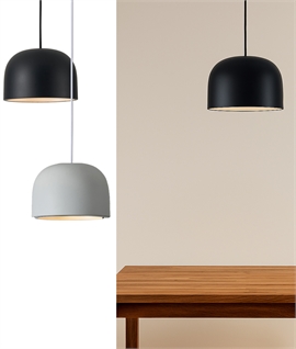 Scandi-Style Dome Pendant in 4 Colours - 22cm Diameter