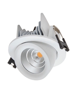 Recessed LED Scoop Downlight - White finish