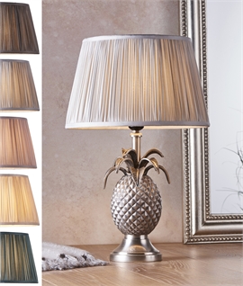 Pineapple Base Table Lamp with Pleated Shade