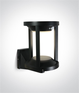 Wall lights for places with out power - Solar LED Caged Exterior Wall Light - Twilight and PIR Sensors
