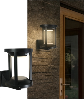 Wall lights for places with out power - Solar LED Caged Exterior Wall Light - Twilight and PIR Sensors