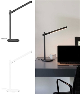 Pivoting LED Desk Lamp - Chic Matte Black or Gloss White