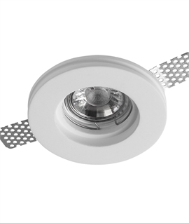 Trimless Plaster-In Recessed Downlight For GU10 Mains Lamps