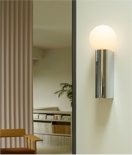 Single Bathroom Wall Light - Black or Chrome