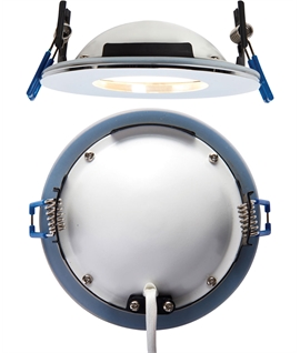 Low-Glare Dimmable LED Bathroom Downlight - Chrome