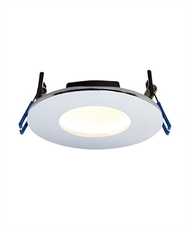Low-Glare Dimmable LED Bathroom Downlight - Chrome
