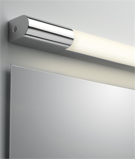 Sleek Tubular LED Light for Above or Around Bathroom Mirror