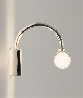 Over Mirror Wall Light IP44 in Polished Chrome