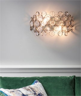 Elegant Glass and Polished Nickel Wall Light