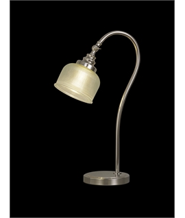 Prismo Table Lamp 1 Light E27 Polished Nickel-Prismatic Glass