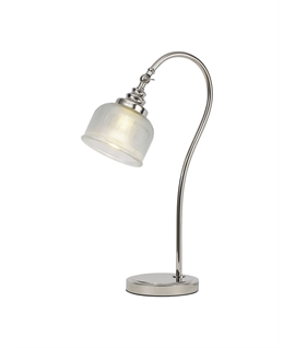 Prismo Table Lamp 1 Light E27 Polished Nickel-Prismatic Glass