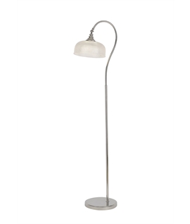 Prismo Floor Lamp 1 Light E27 Polished Nickel-Prismatic Glass