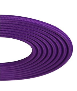 1m Purple Braided 2-Core 0.75mm Electrical Cable