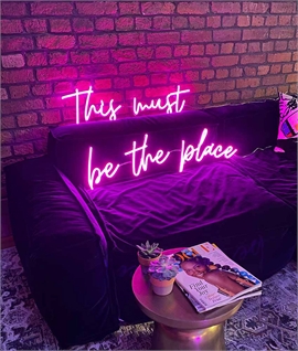 Pink Neon LED Wall Sign This Must Be The Place