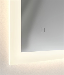 Super Low Profile Illuminated Bathroom Mirror - Touch Sensor Operated