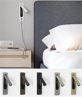 Premium LED Recessed Bedside Wall Light - USB or USB-C