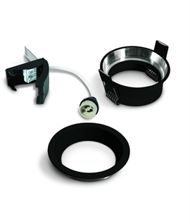 Semi-Dark Recessed Mains Spot - White or Black