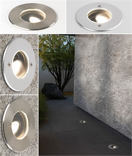 Adjustable Outdoor Recessed LED Light - for Wall or Ground Installation