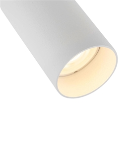 White Semi-Recessed Adjustable Spot Light - GU10 Lamp
