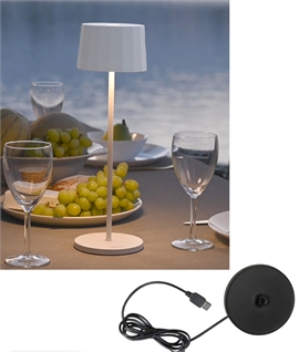 Elegant Slim Portable & Rechargeable Table Lamp with Docking Station - Dimmable