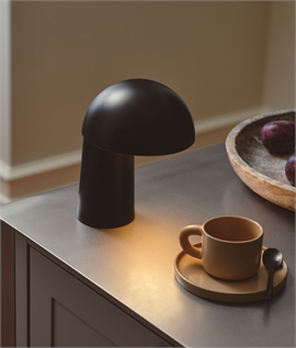 Stylish Rechargeable Indoor Table Lamp - Beige or Black 