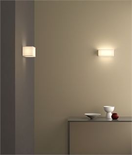 30cm Rectangular Fabric Wall Light – Up & Down Diffused Lighting