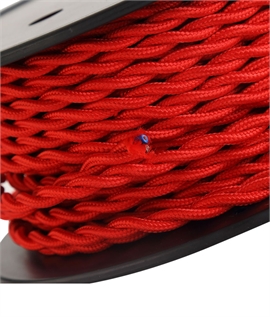 25m Roll Braided Twisted 2 Core 0.75mm - Red, Orange or Pink 25m Roll Braided Twisted 2 Core 0.75mm - Red, Orange or Pink